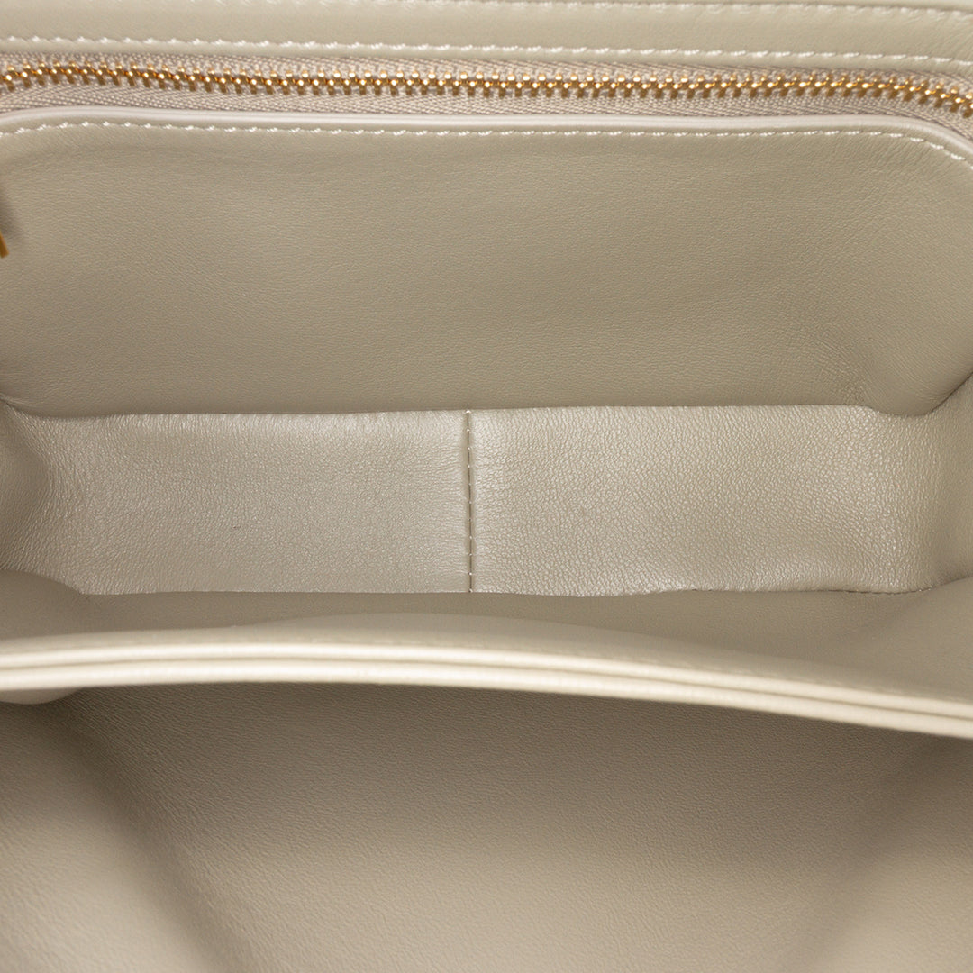 Celine Teen Shiny Cuir de veau Triomphe Sac porté croisé Gris