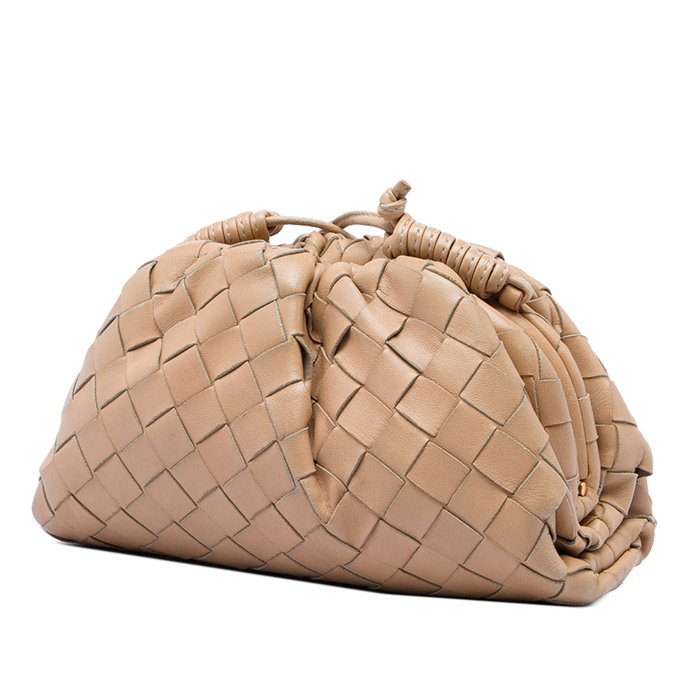 Bottega Veneta Pochette Intrecciato The nappa Mini Marron – vue 2 – GABY PARIS