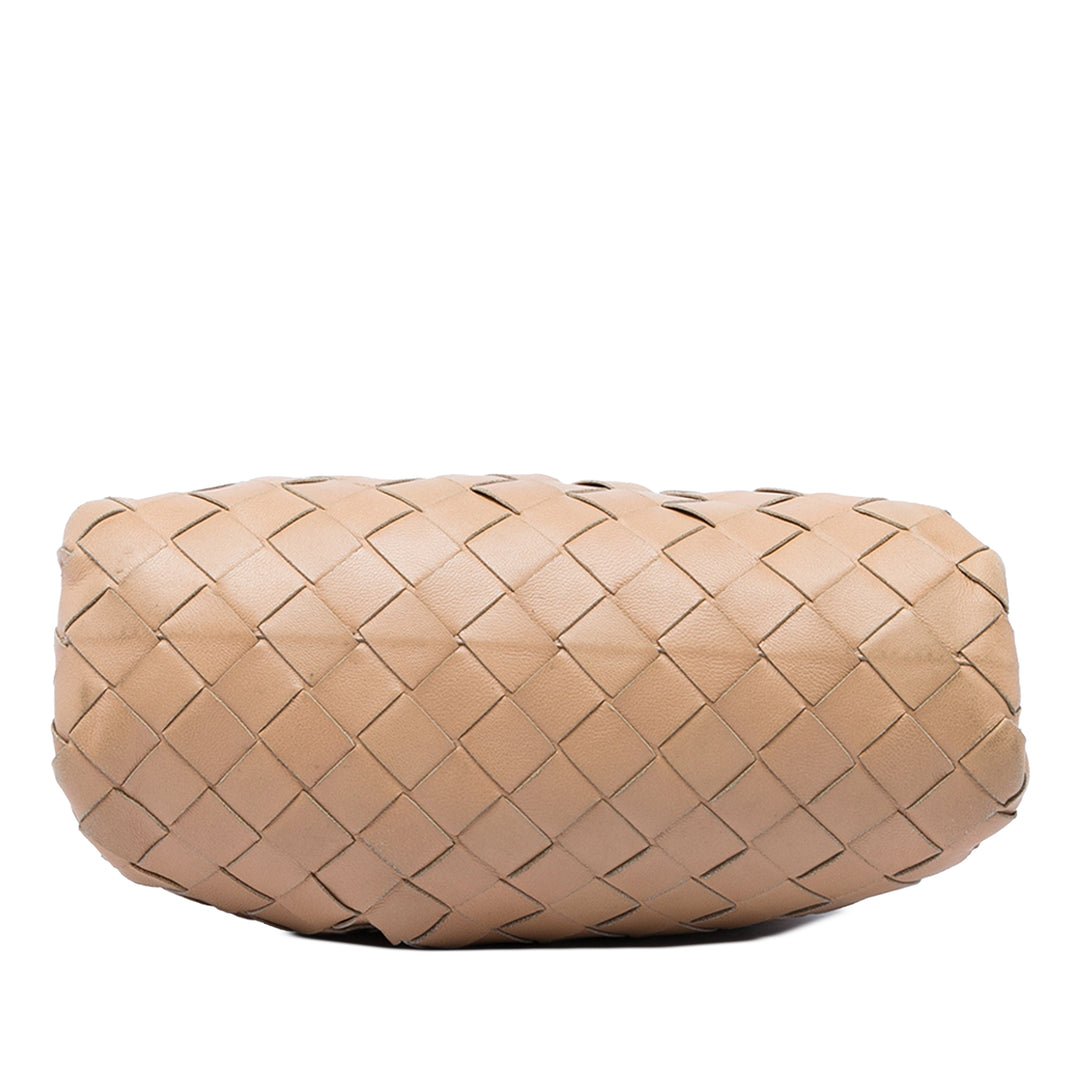 Bottega Veneta Pochette Intrecciato The nappa Mini Marron – vue 3 – GABY PARIS