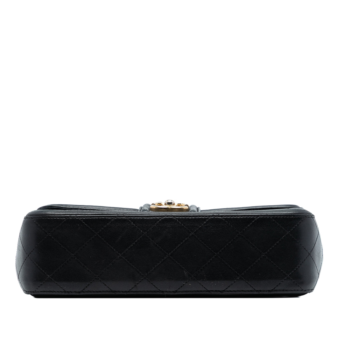 Chanel Medium Bicolor Matelassé Cuir d’agneau Elegant CC à rabat