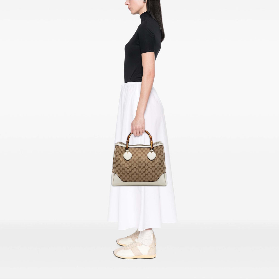 Gucci GG Toile Bamboo Diana Cabas