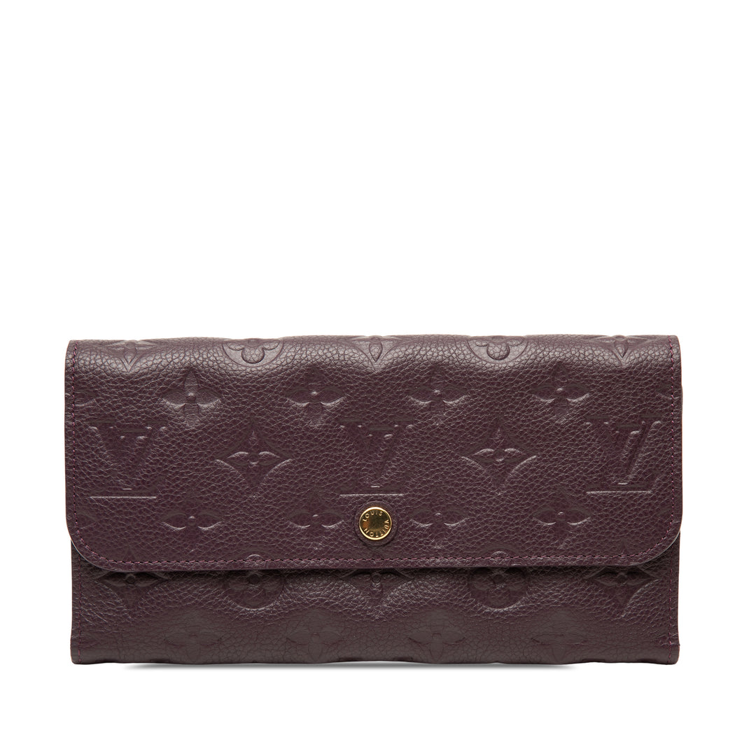 Sarah Portefeuille long Monogram Empreinte Violet