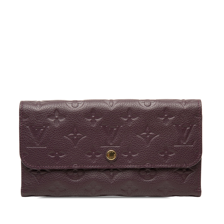Sarah Portefeuille long Monogram Empreinte Violet