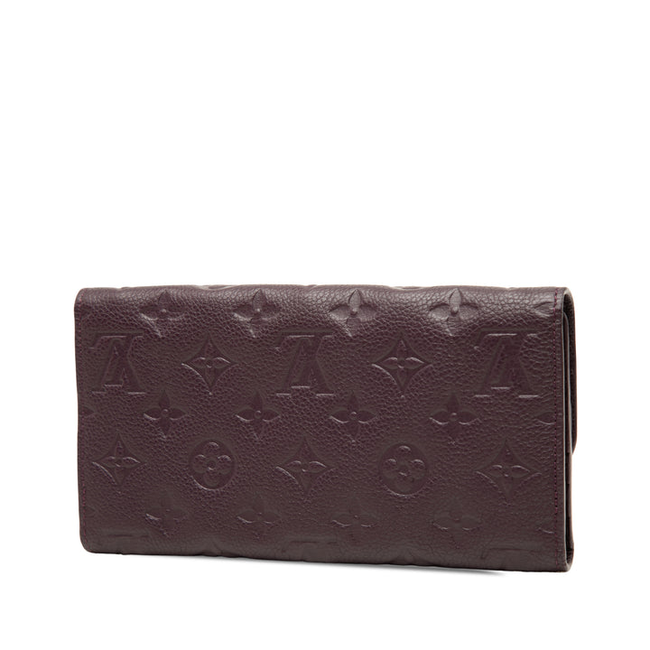 Sarah Portefeuille long Monogram Empreinte Violet
