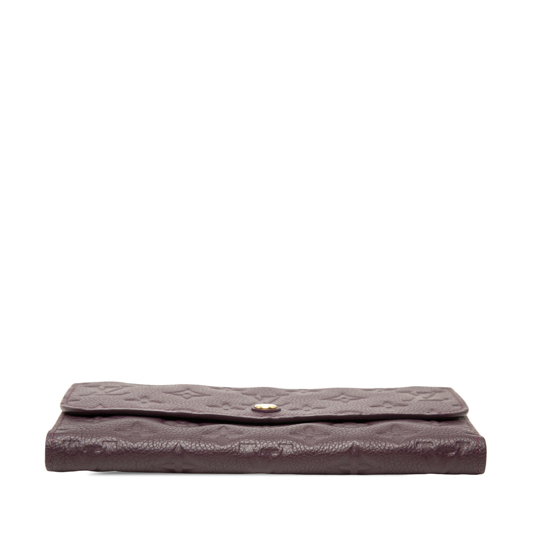 Sarah Portefeuille long Monogram Empreinte Violet