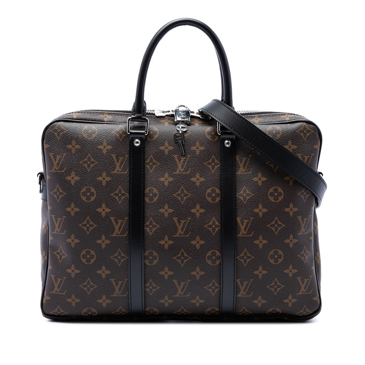 Louis Vuitton Macassar Porte Documents Voyage GM Monogram Marron
