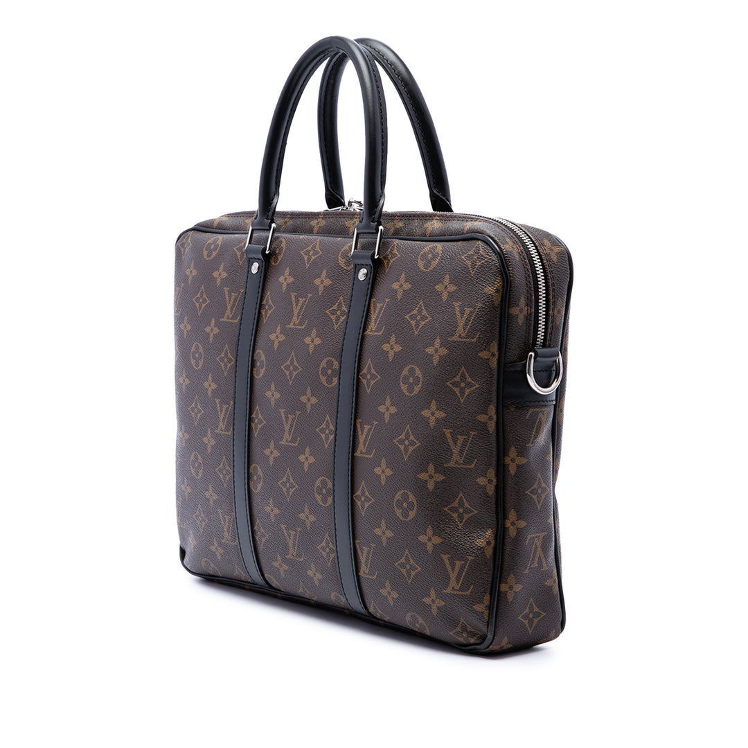 Louis Vuitton Macassar Porte Documents Voyage GM Monogram Marron