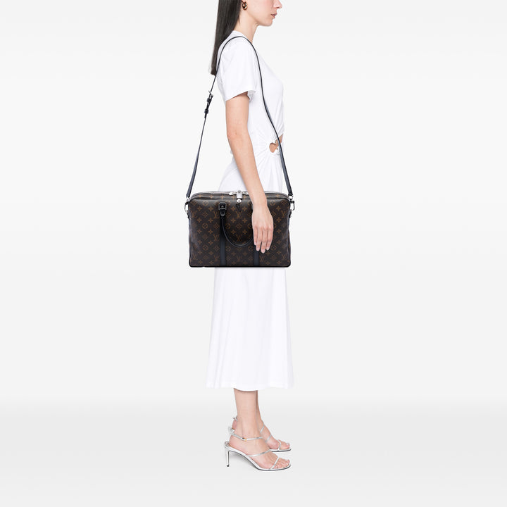 Louis Vuitton Macassar Porte Documents Voyage GM Monogram Marron