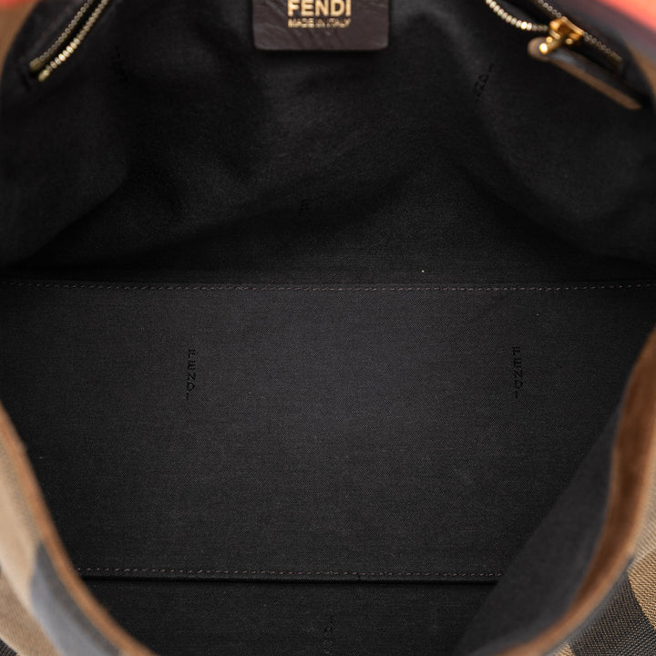 Fendi Pequin Toile Sac bandoulière