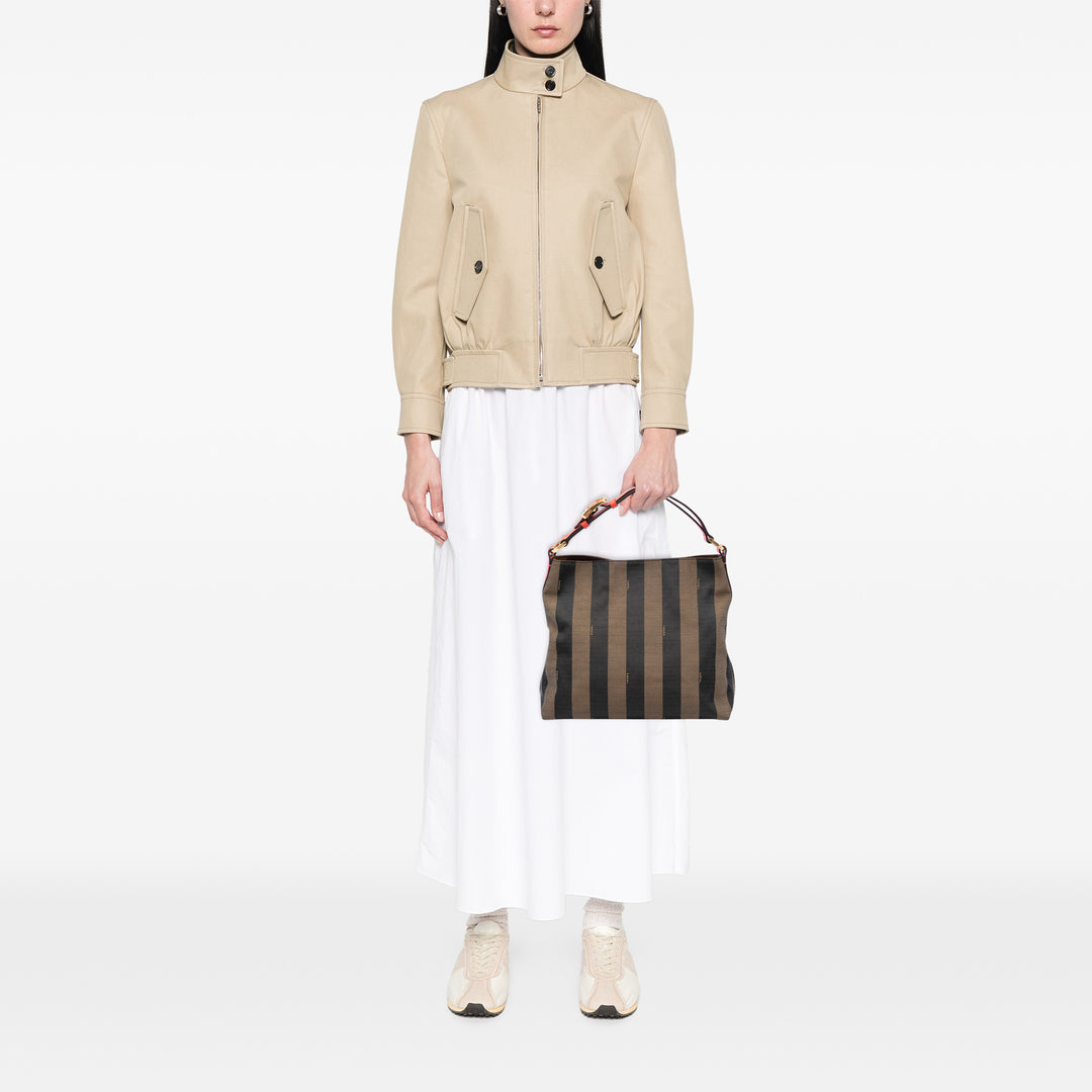 Fendi Pequin Toile Sac bandoulière