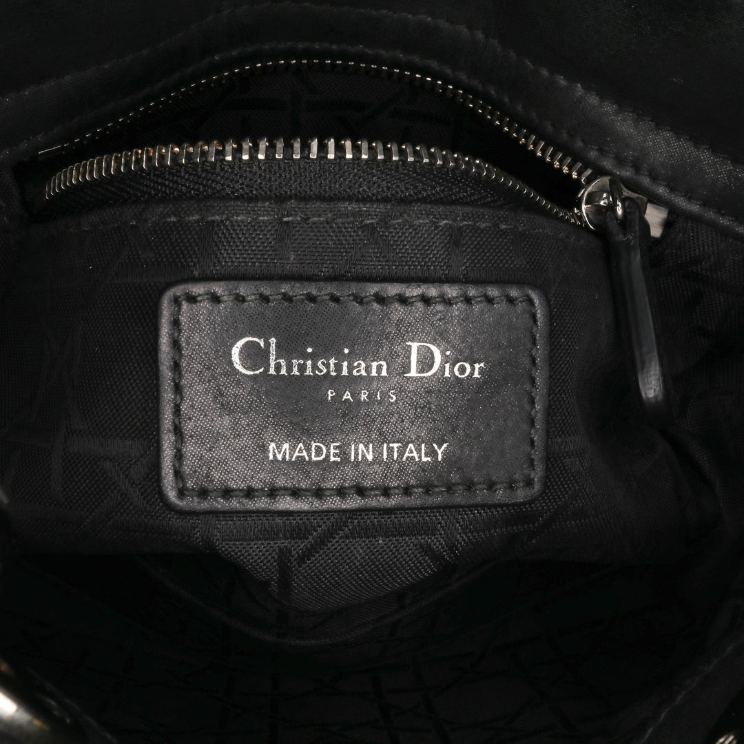 Mini Lambskin Cannage Lady Dior Black - Gaby Paris