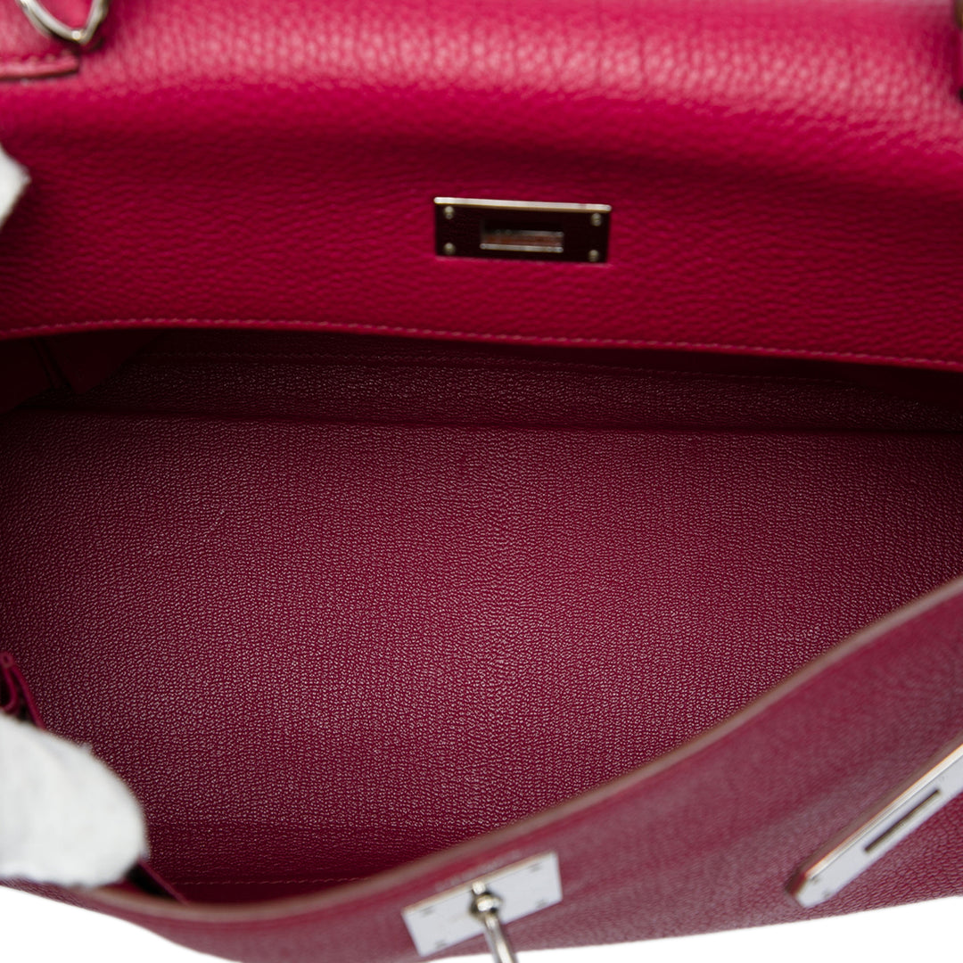 Hermès Kelly II Retourne 32 Togo Rouge – vue 4 – GABY PARIS