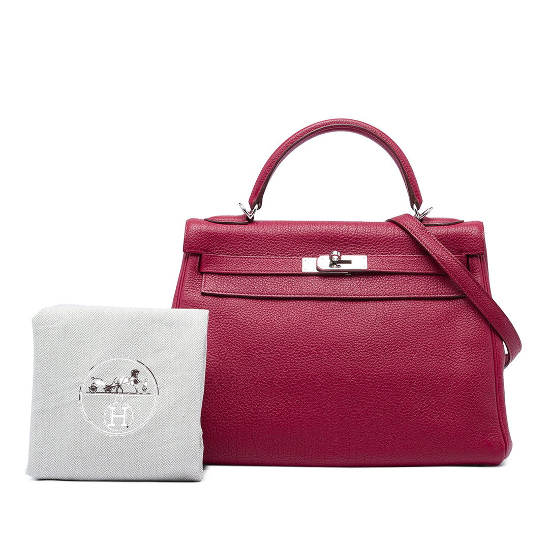 Hermès Kelly II Retourne 32 Togo Rouge – vue 6 – GABY PARIS