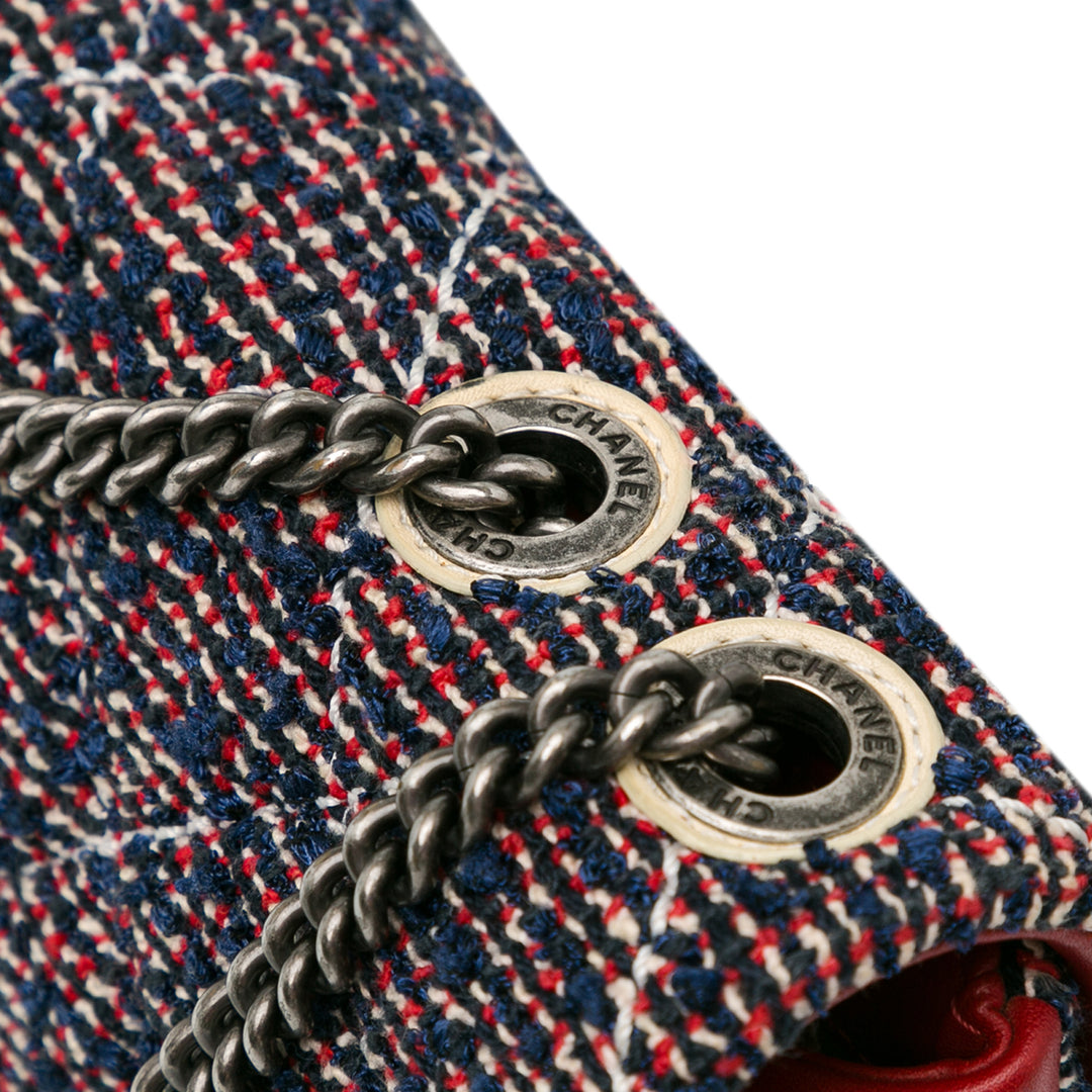 Chanel CC Quilted Tweed Simple rabat Bleu – GABY PARIS Authentique