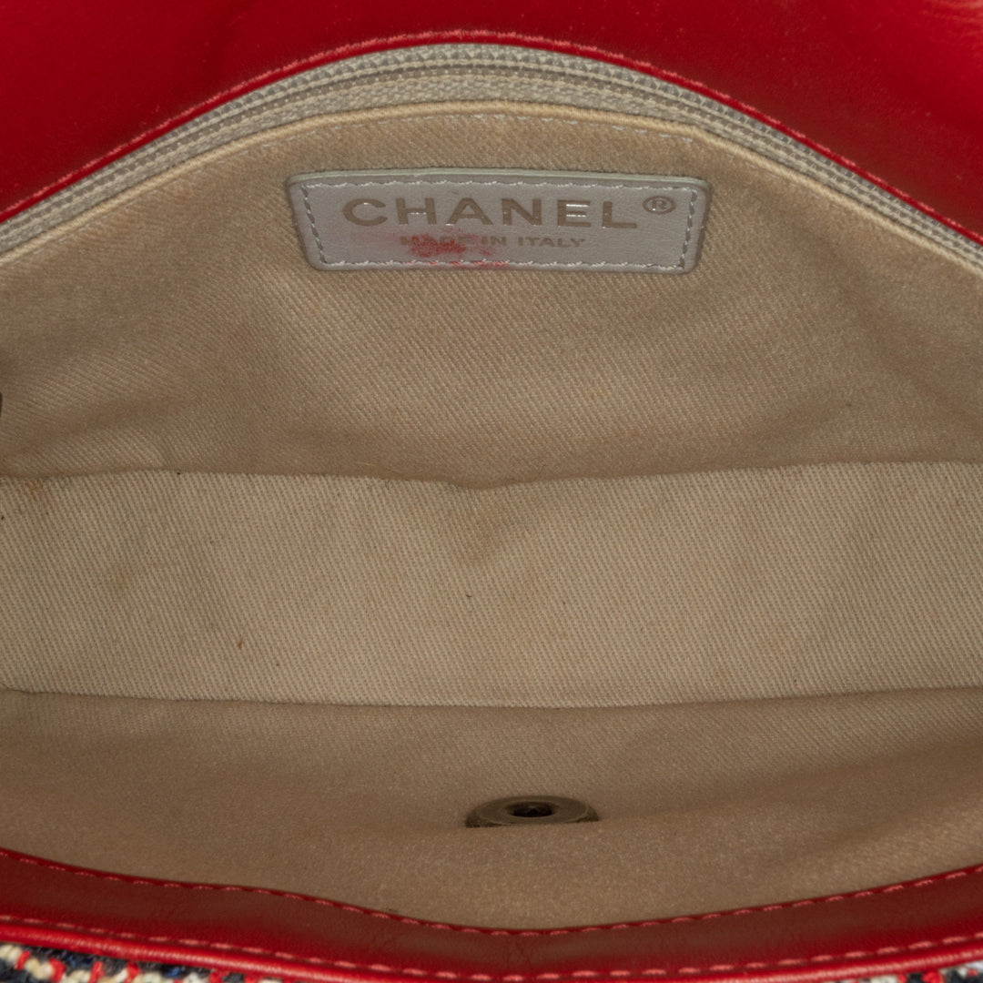 Chanel CC Quilted Tweed Simple rabat Bleu – GABY PARIS Authentique