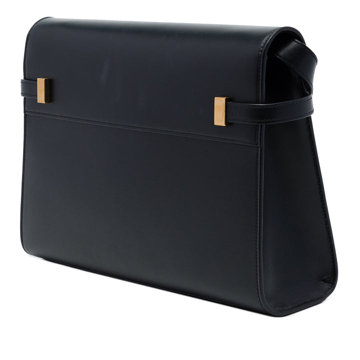 Saint Laurent Manhattan Sac Moyen Cuir de veau lisse Noir – vue 2 – GABY PARIS