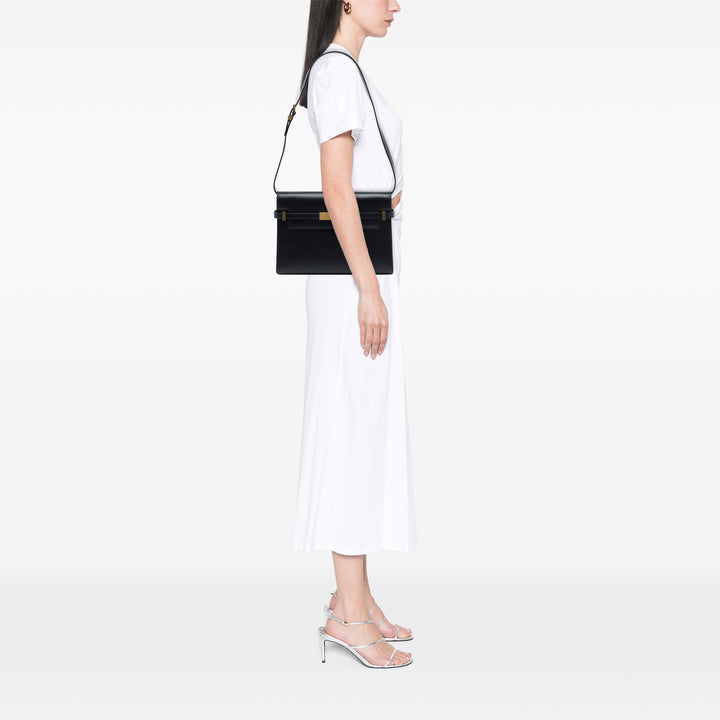 Saint Laurent Manhattan Sac Moyen Cuir de veau lisse Noir – vue 6 – GABY PARIS