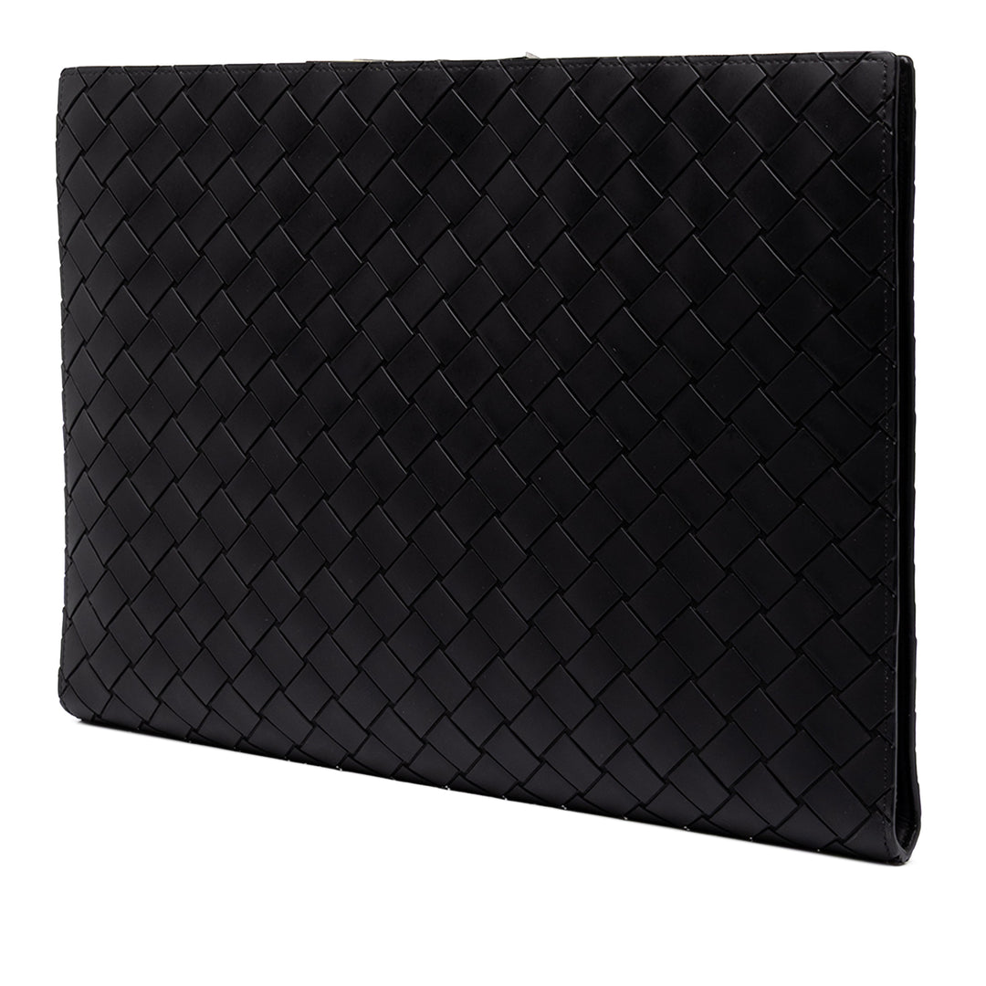 Bottega Veneta Étui Intrecciomirage Document Noir – vue 2 – GABY PARIS