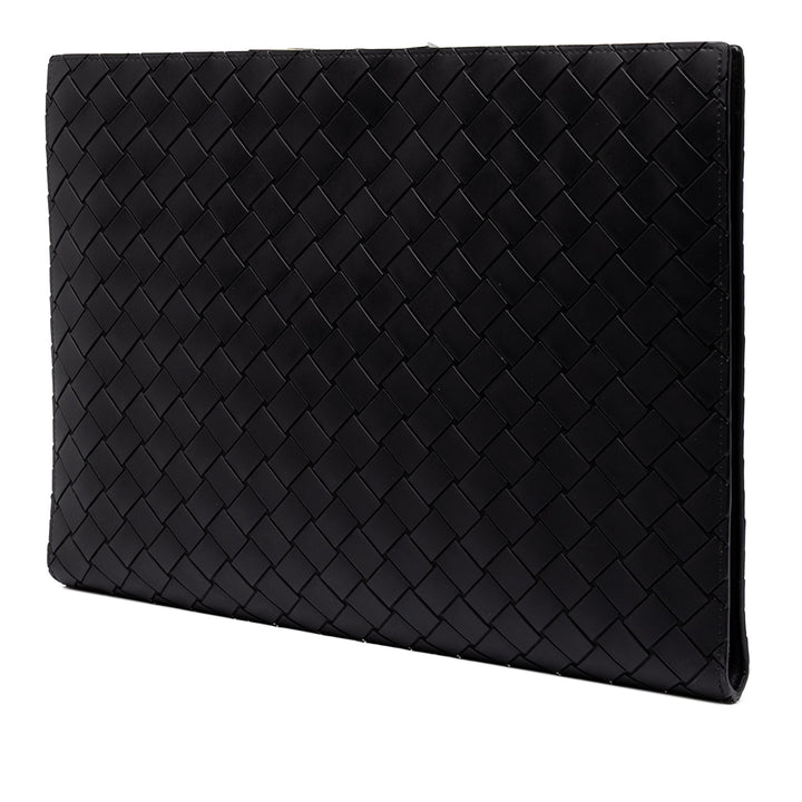 Bottega Veneta Étui Intrecciomirage Document Noir – vue 2 – GABY PARIS