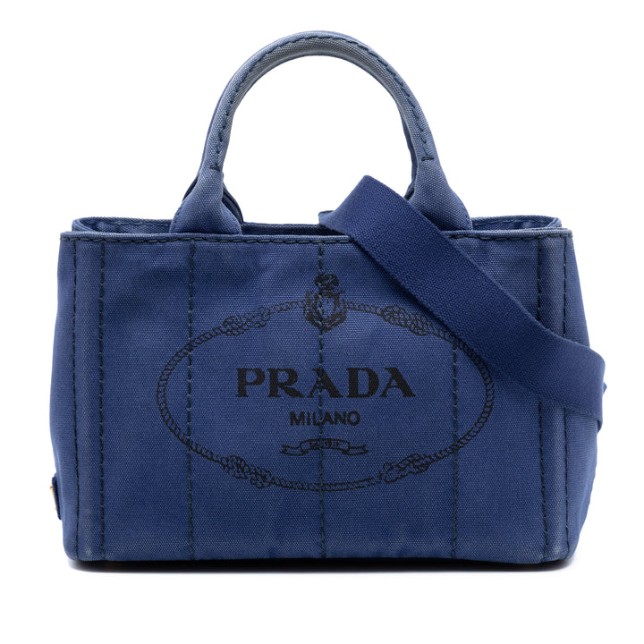Prada Cabas Canapa Logo Petit Bleu – vue principale – GABY PARIS