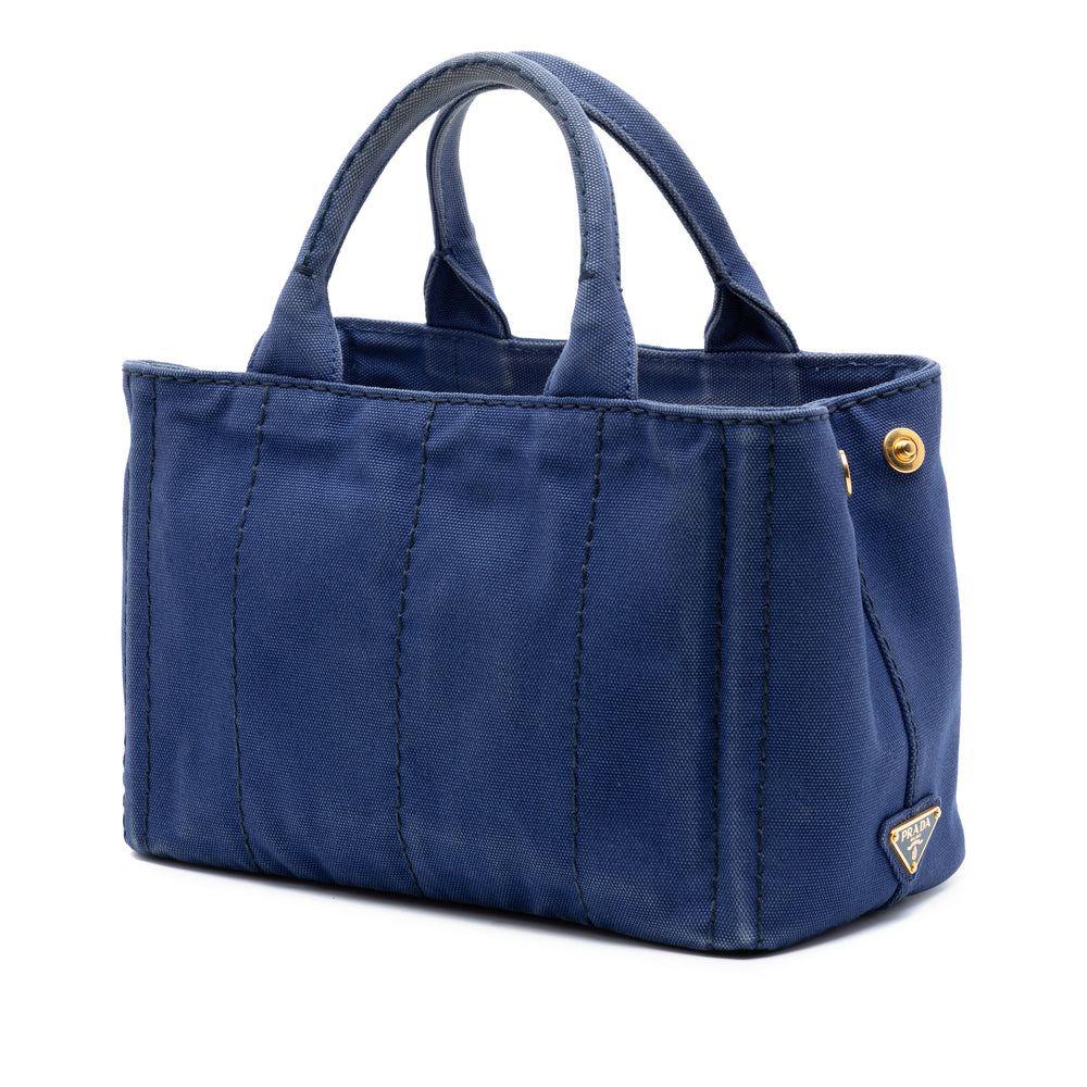 Prada Cabas Canapa Logo Petit Bleu – vue 2 – GABY PARIS