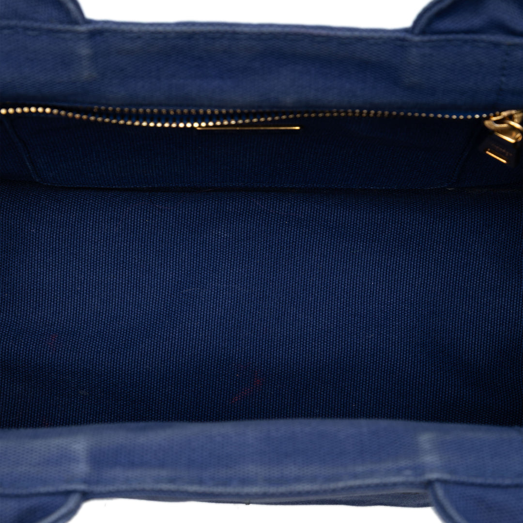 Prada Cabas Canapa Logo Petit Bleu – vue 4 – GABY PARIS