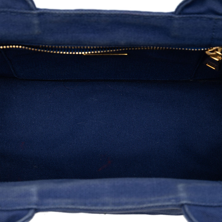 Prada Cabas Canapa Logo Petit Bleu – vue 4 – GABY PARIS
