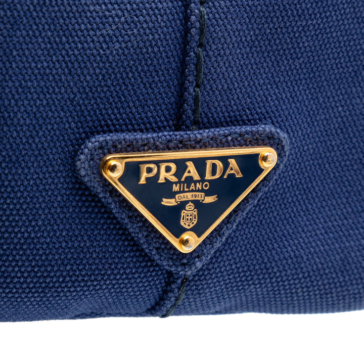 Prada Cabas Canapa Logo Petit Bleu – vue 5 – GABY PARIS