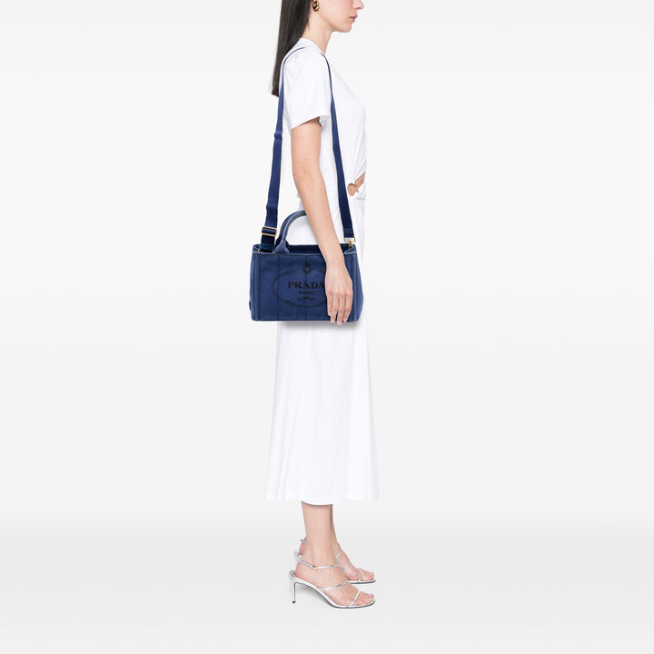 Prada Cabas Canapa Logo Petit Bleu – vue 6 – GABY PARIS