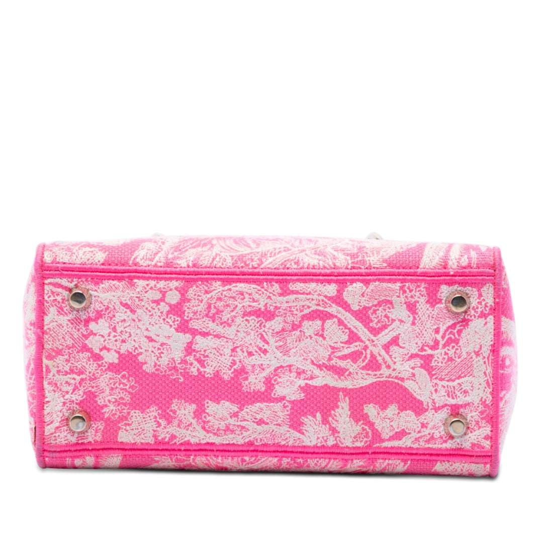 Dior Medium brodé Toile Toile De Jouy Lady D Lite