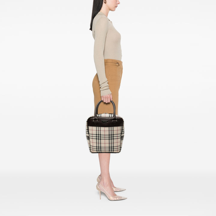 Burberry Sac à main House Check Beige – vue 7 – GABY PARIS