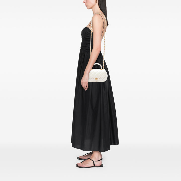 Chanel CC Matelassé sac à Cuir d'agneau Blanc – vue 7 – GABY PARIS
