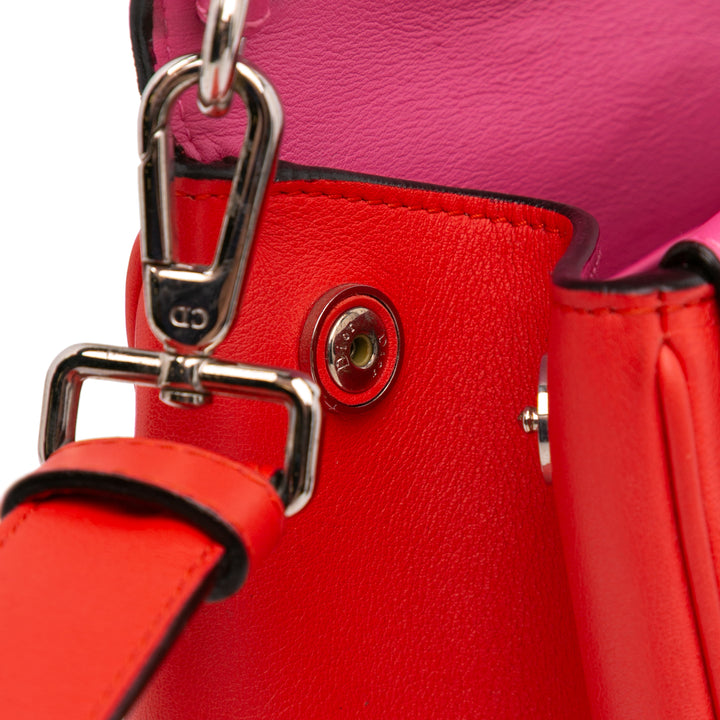 Small Leather Be Dior Flap Red - Gaby Paris