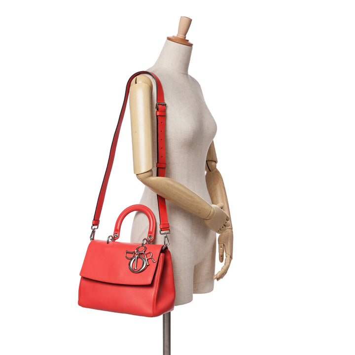 Small Leather Be Dior Flap Red - Gaby Paris
