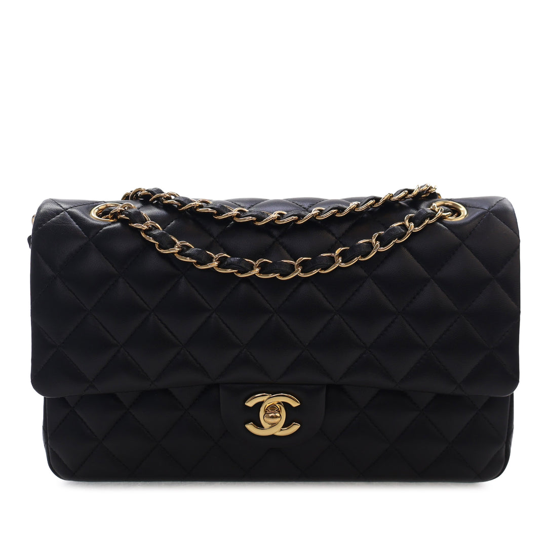 Chanel Medium Classic Cuir d’agneau Double rabat