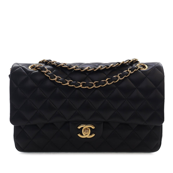 Chanel Medium Classic Cuir d’agneau Double rabat