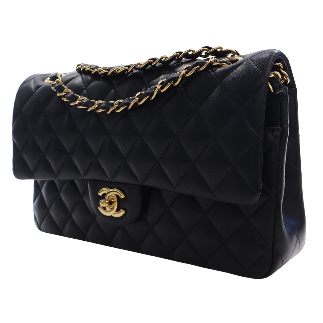 Chanel Medium Classic Cuir d’agneau Double rabat