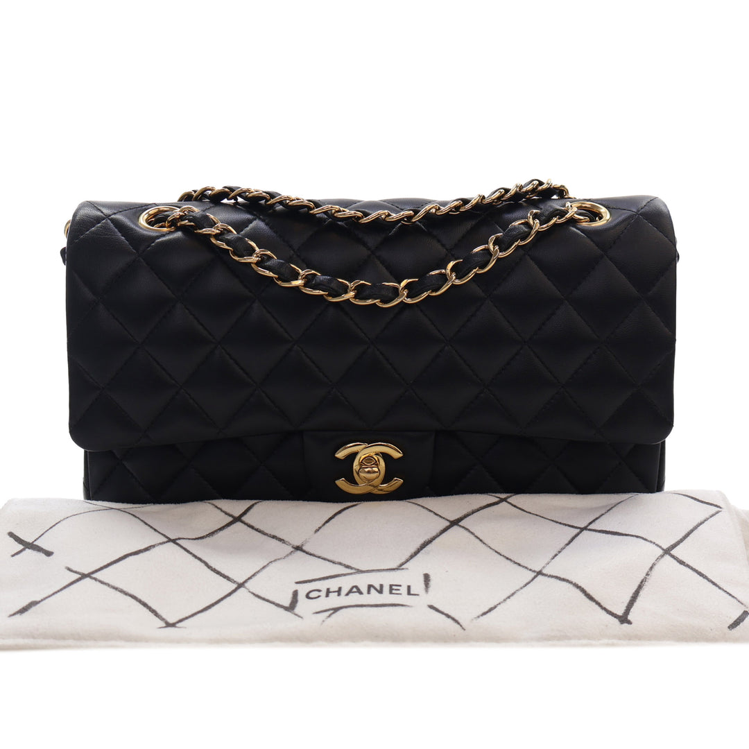 Chanel Medium Classic Cuir d’agneau Double rabat