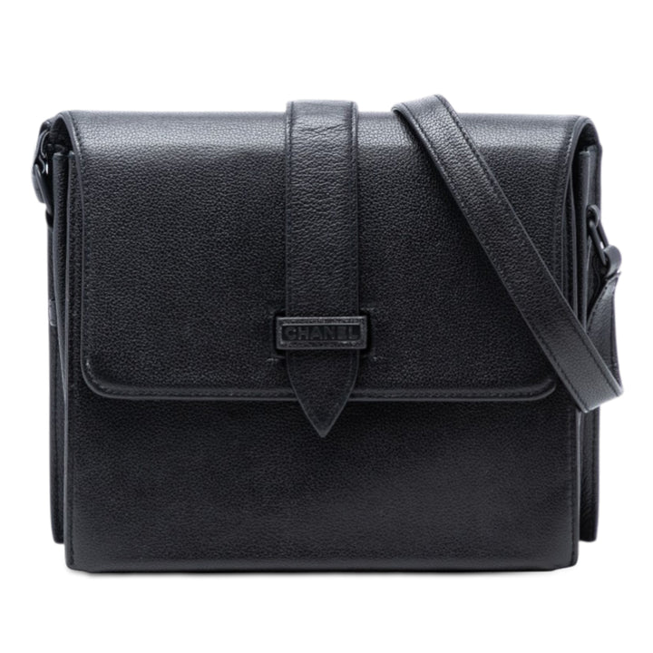 Chanel grainé à rabat Sac Cuir de veau grainé