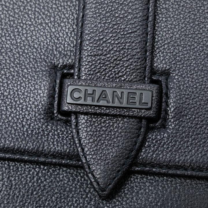 Chanel grainé à rabat Sac Cuir de veau grainé