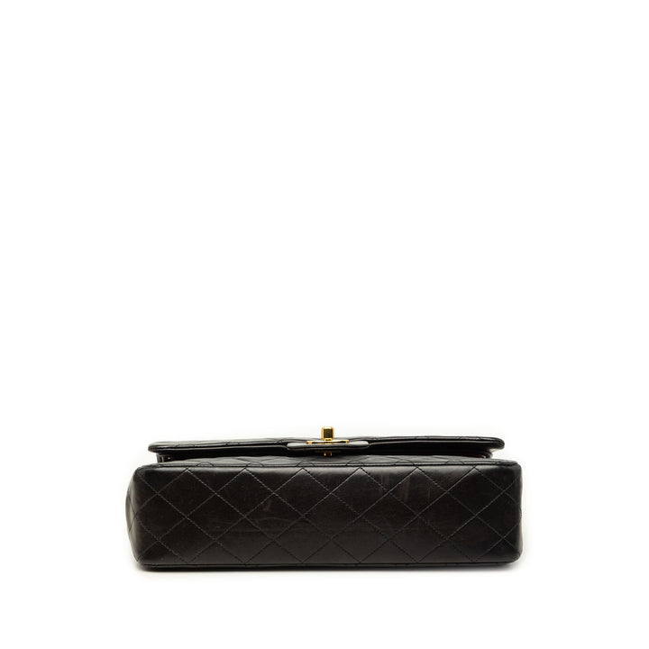 Classic Double rabat Moyen Cuir d'agneau Noir