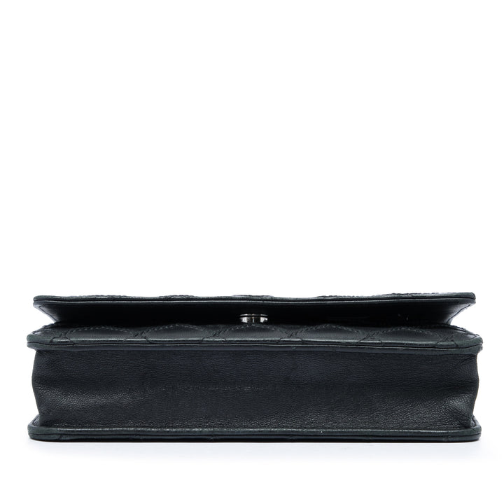 Chanel CC Wild Stitch Wallet on Chain Cuir d'agneau Noir – vue 3 – GABY PARIS