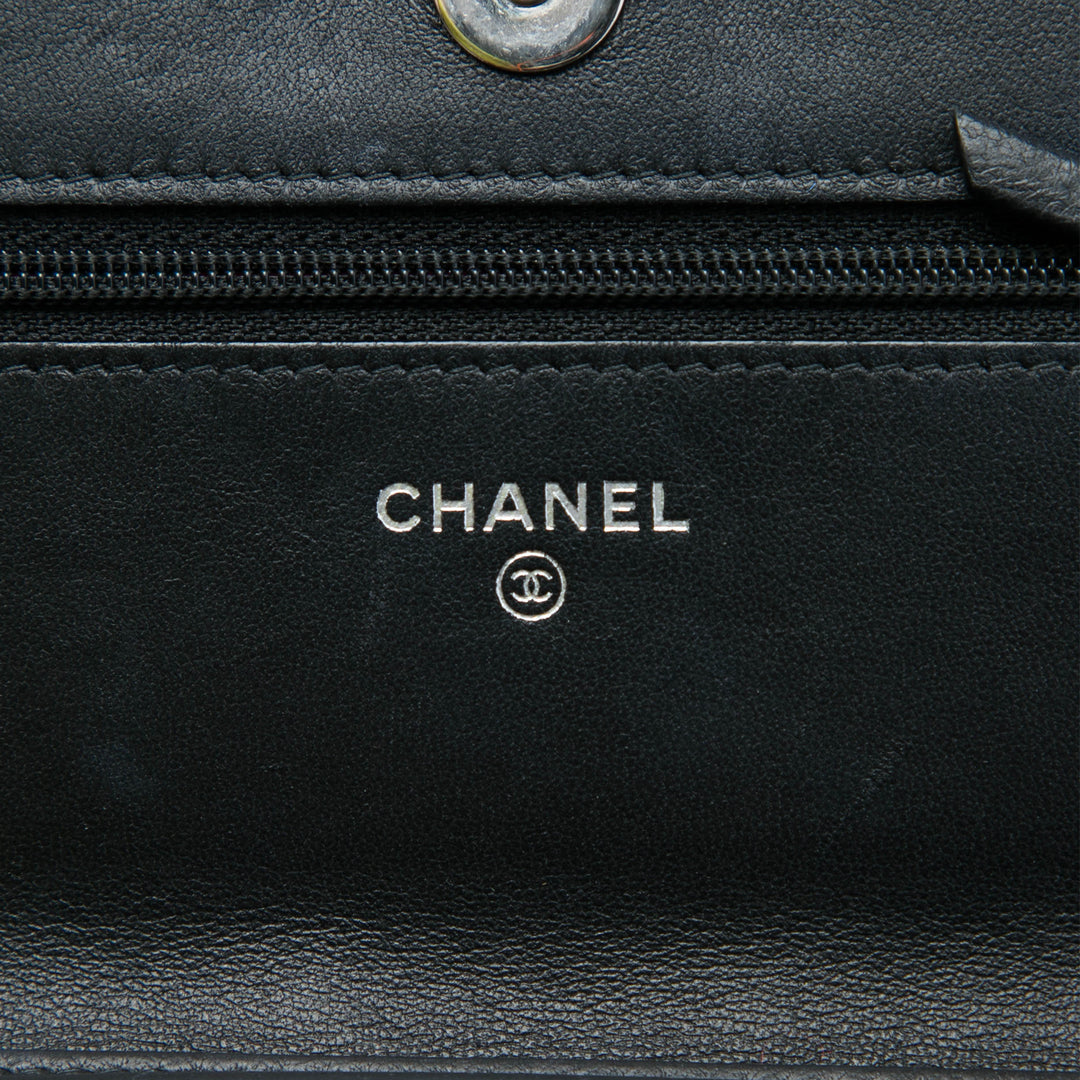 Chanel CC Wild Stitch Wallet on Chain Cuir d'agneau Noir – vue 5 – GABY PARIS
