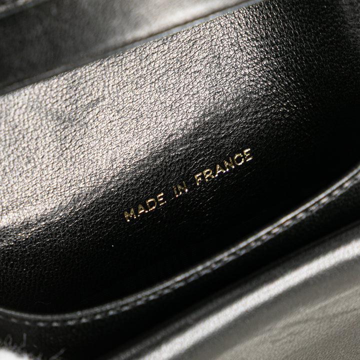 CC Caviar French Small Wallet Black - Gaby Paris