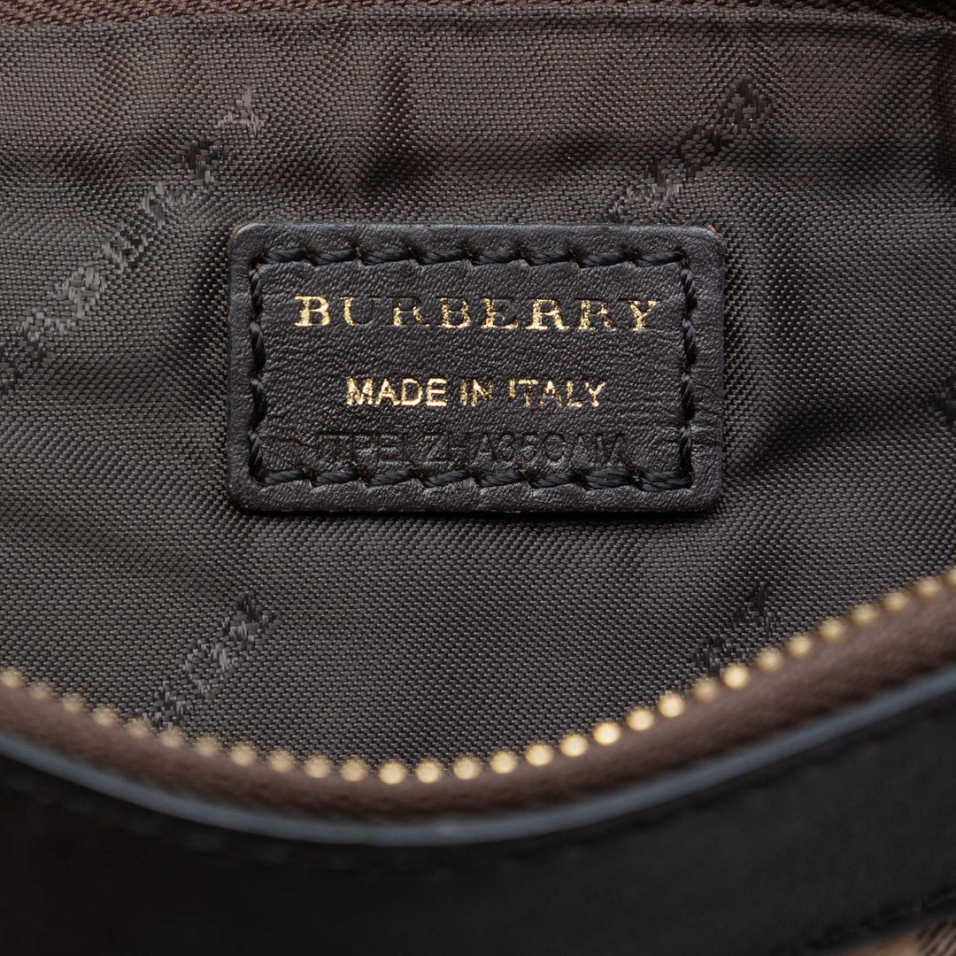 Burberry Haymarket Check Coated Toile Adeline Fold over Pochette