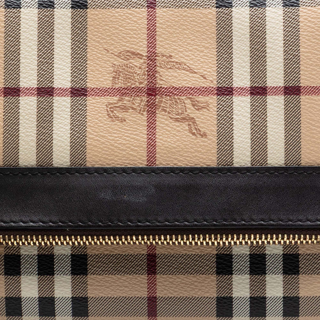 Burberry Haymarket Check Coated Toile Adeline Fold over Pochette
