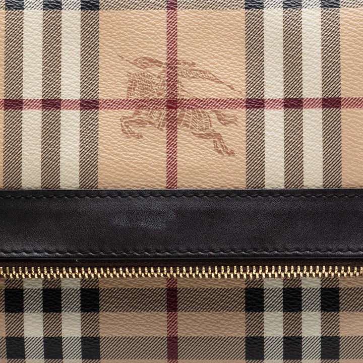 Burberry Haymarket Check Coated Toile Adeline Fold over Pochette