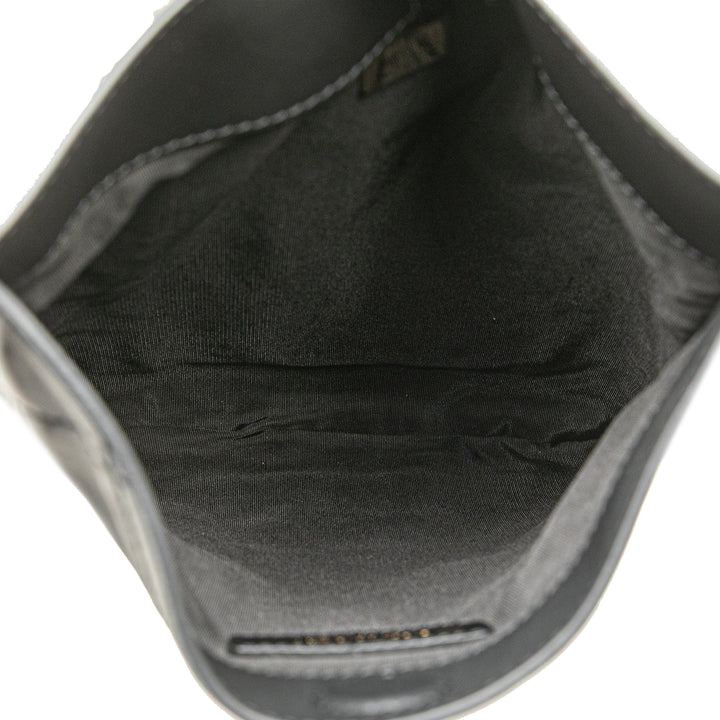 Chanel Matelassé Cuir de veau Chain Flat Sac bandoulière