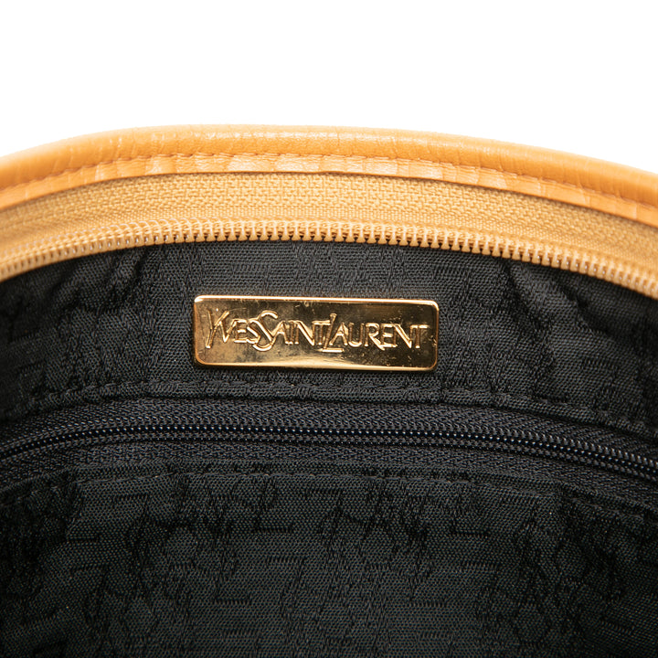 Saint Laurent Cuir à finitions Coated Toile Pochette