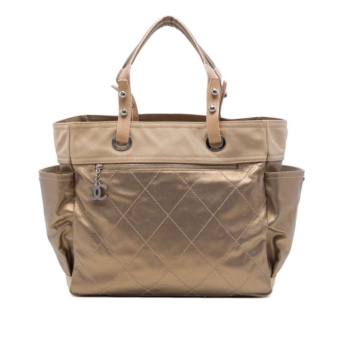 Chanel Matelassé Paris Biarritz Cabas Grand Toile enduite